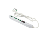 FANTON - Multipresa SLIM 1,5m 3G0,75 spina S11, 3 prese P17/11, con interruttore di sovraccarico, colore bianco