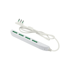 FANTON - Multipresa SLIM 1,5m 3G1 spina S17, 4 prese P17/11, colore bianco