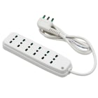 FANTON - Multipresa OMEGA 1,5m 3G1 spina S17, 6 prese P17/11, colore bianco