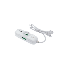 FANTON - Multipresa TRIAX 1,5m 3G0,75 spina S11, 1 presa P40 + 2 P17/11 + 2 USB-A+C, con interruttore di sovraccarico, colore bianco