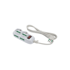 FANTON - Multipresa TRIAX 1,5m 3G0,75 spina S11, 2 prese P40 + 4 P17/11, con interruttore di sovraccarico, colore bianco