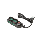 FANTON - Multipresa TRIAX 1,5m 3G0,75 spina S11, 2 prese P40 + 4 P17/11, con interruttore di sovraccarico, colore nero 474154