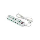 FANTON - Multipresa TRIAX 1,5m 3G0,75 spina S11, 4 prese P40 + 8 P17/11, con interruttore di sovraccarico, colore bianco