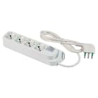 FANTON - Multipresa OMEGA 3m 3G1 spina S17, 4 prese P40, con interruttore, colore bianco