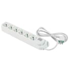 FANTON - Multipresa OMEGA 1,5m 3G0,75 spina S11, 6 prese P40, con interruttore di sovraccarico, colore bianco
