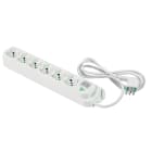 FANTON - Multipresa OMEGA ECO RELIFE 1,5m 3G0,75 spina S11, 6 prese P40, con interruttore di sovraccarico, colore bianco
