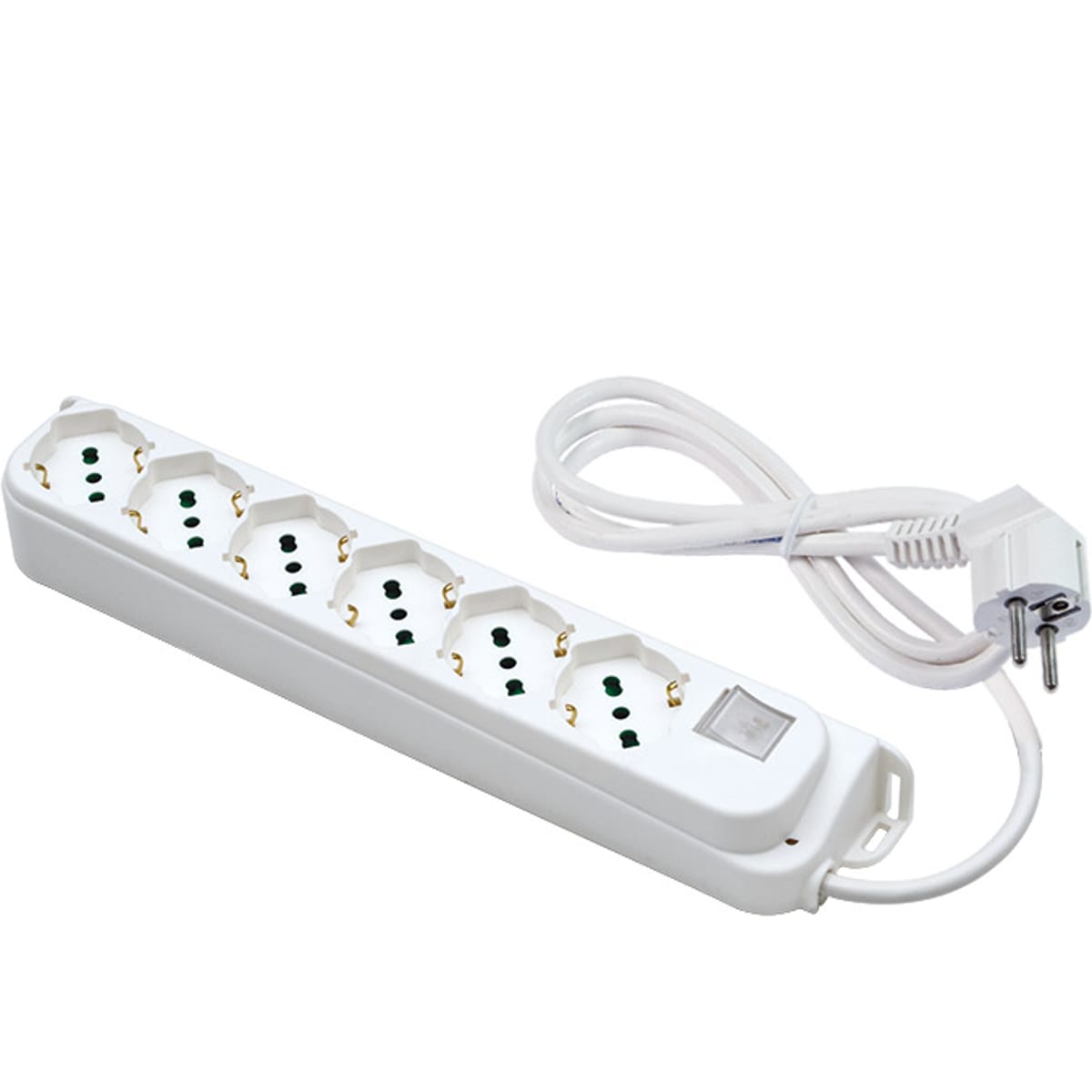 FANTON - Multipresa OMEGA 5m 3G1 spina S31, 6 prese P40, con interruttore, colore bianco 474305