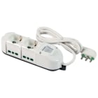 FANTON - Multipresa TRIAX 1,5m 3G1 spina S17, 2 prese P40 + 4 P17/11, con interruttore, colore bianco