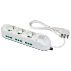 FANTON - Multipresa TRIAX 1,5m 3G1 spina S17, 3 prese P40 + 6 P17/11, con interruttore, colore bianco
