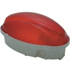 FANTON - Plafoniera MIDI ovale 60W E27 IP65, colore rosso