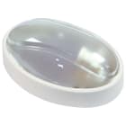 FANTON - Plafoniera MAXI ovale 100W E27 IP65 con anello, colore bianco 62740-A