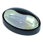 FANTON - Plafoniera MAXI ovale 100W E27 IP65 con palpebra, colore nero 62741-C