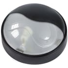 FANTON - Plafoniera MAXI tonda 100W E27 IP65 con palpebra, colore nero