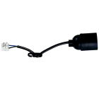 FANTON - Portalampada E27 con cavo 20cm+morsetti, colore nero