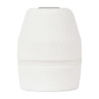 FANTON - Portalampada ceramica E27 in 3 pezzi, colore bianco