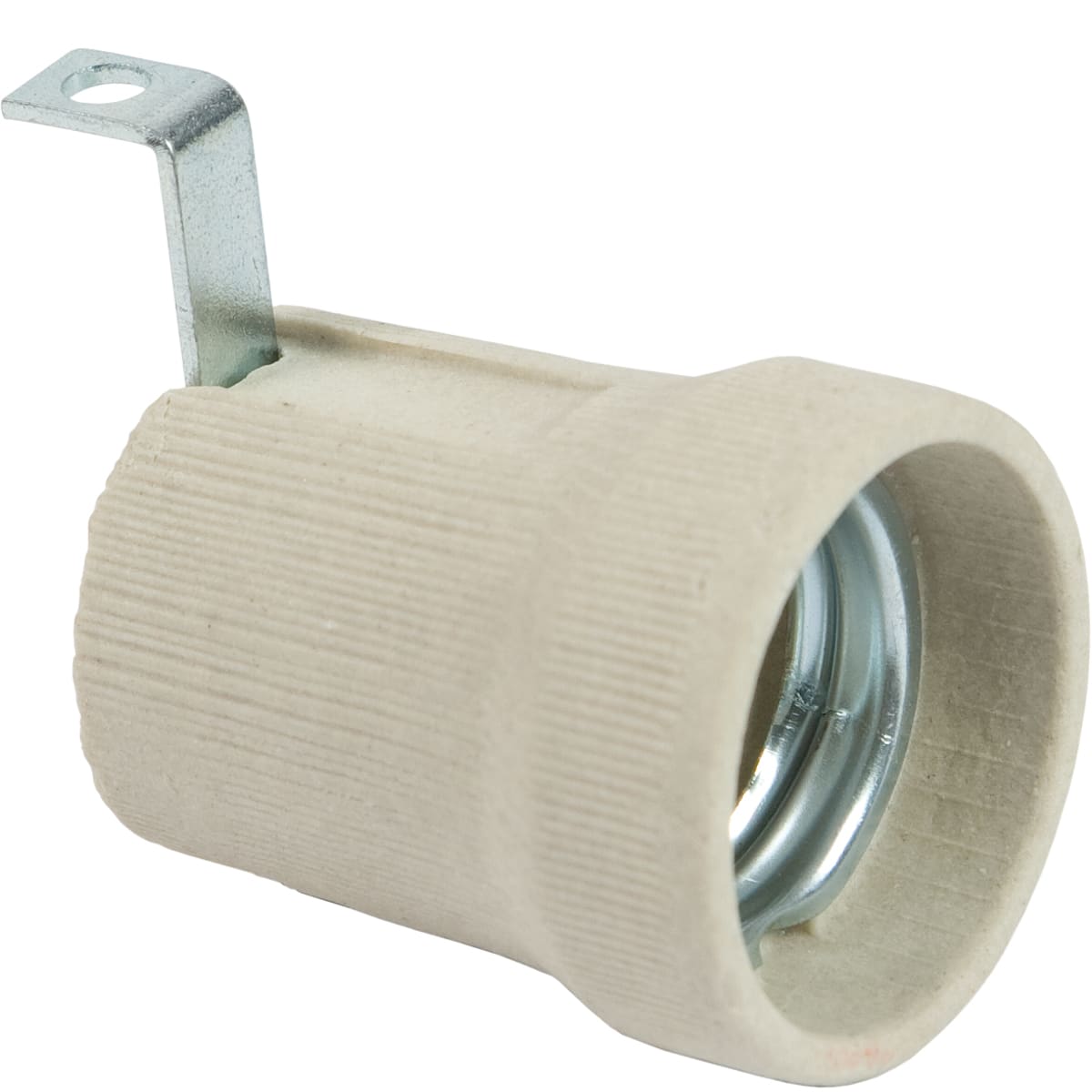 FANTON - Portalampada E27 con staffa esterna, colore bianco 62836