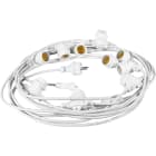 FANTON - Luminaria prolungabile 10m H05RN-F con 10 portalampade E27, colore bianco
