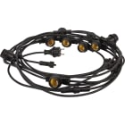 FANTON - Luminaria prolungabile 10m H05RN-F con 10 portalampade E27, colore nero