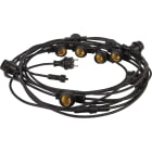 FANTON - Luminaria prolungabile 10m H05RN-F con 10 portalampade E27, colore nero