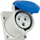 FANTON - Presa da incasso ARGO 2P+T 16A 230V 6h IP44 flangia ridotta, colore grigio 71085