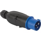 FANTON - Adattatore OPTIMUS da spina CEE 2P+T 16A 230V a 1 presa P40 IP44, colore nero