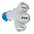 FANTON - Adattatore da spina CEE 2P+T 16A 230V a 3 prese P40