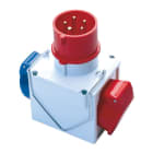 FANTON - Adattatore da spina CEE 400V a 2 prese CEE mix IP44 laterali
