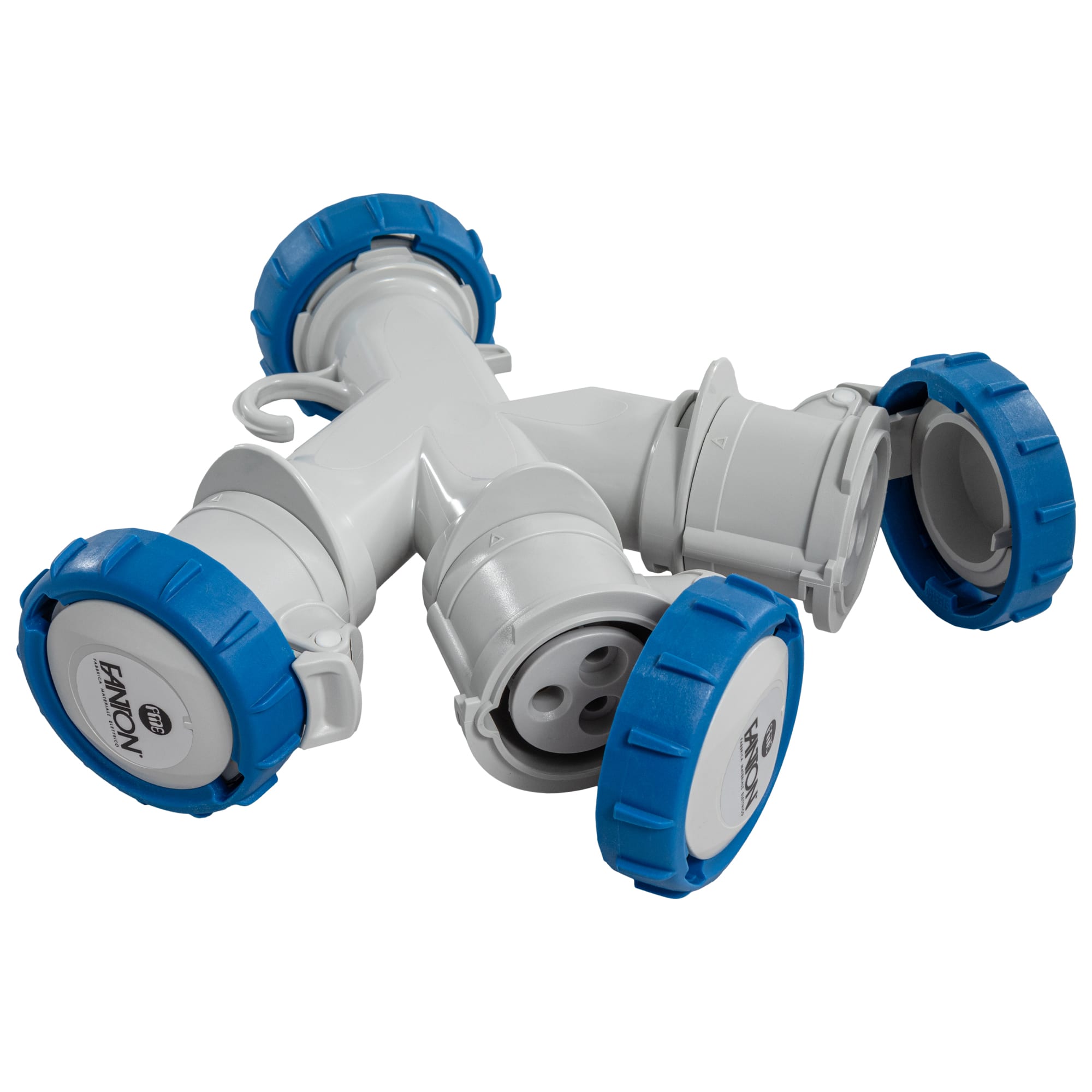 FANTON - Adattatore da spina CEE 2P+T 16A 230V a 3 prese CEE 2P+T 16A 230V IP67 73120