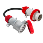 FANTON - Adattatore da spina CEE 3P+N+T 32A 400V a 1 presa CEE 3P+T 32A 400V IP67