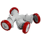 FANTON - Adattatore da spina CEE 3P+T 16A 400V a 3 prese CEE 3P+T 16A 400V IP67