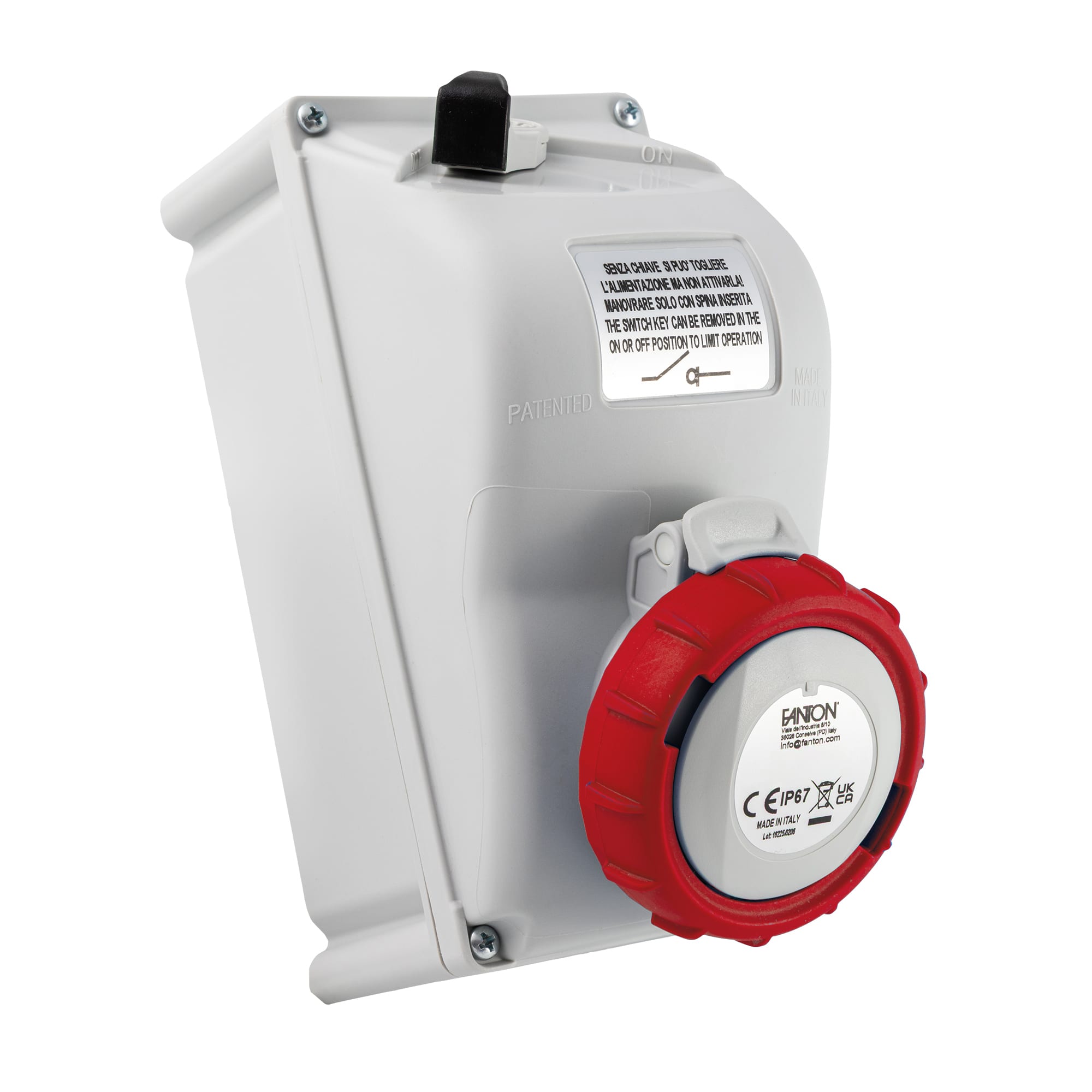 FANTON - Presa da parete interbloccata KEY BLOCK 3P+T 16A 400V 6h IP67