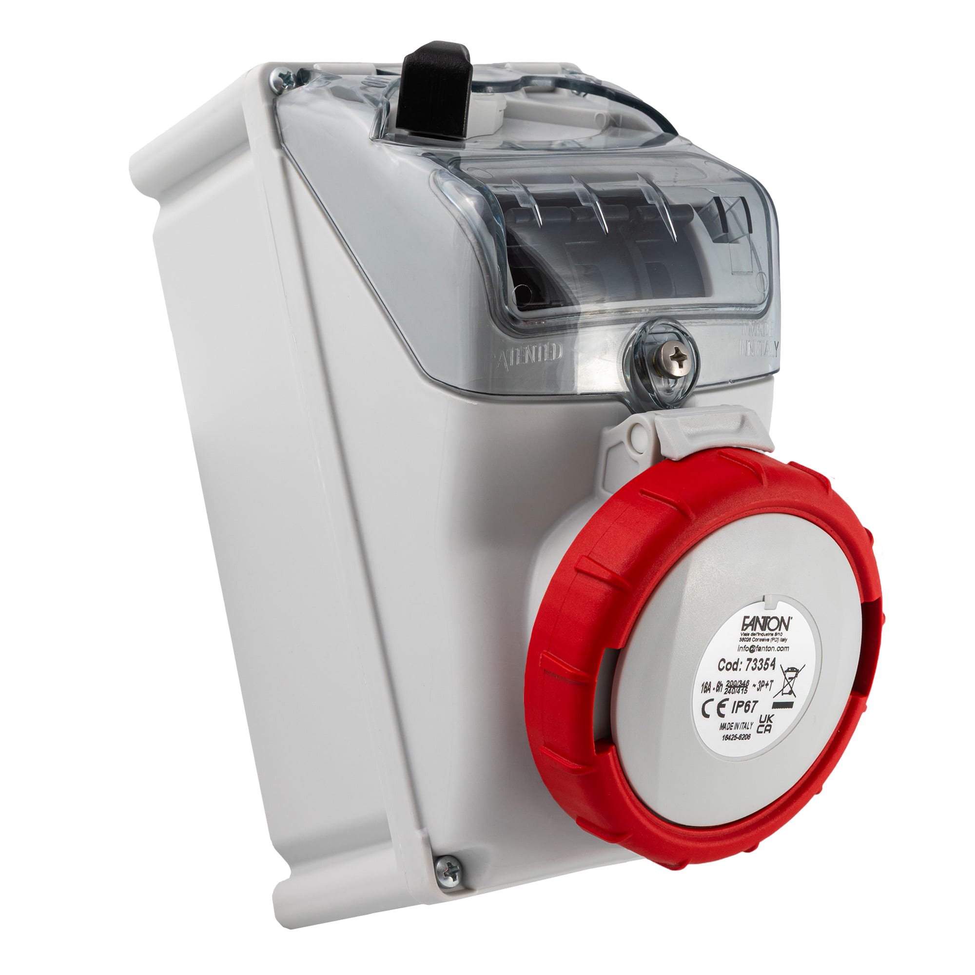 FANTON - Presa da parete interbloccata KEY BLOCK 3P+T 16A 400V 6h IP67 con portafusibili
