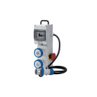 FANTON - Quadro KEY BOX 1 ASC IP65 - 2 prese CEE 2P+T 16A 230V, 2 protezioni, con cavo 1,5m e emergenza, 3kW