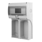FANTON - Quadro KEY BOX 2 IP65 vuoto, con 2 fori per prese interbloccate e coperchio trasparente, 14kW 74176