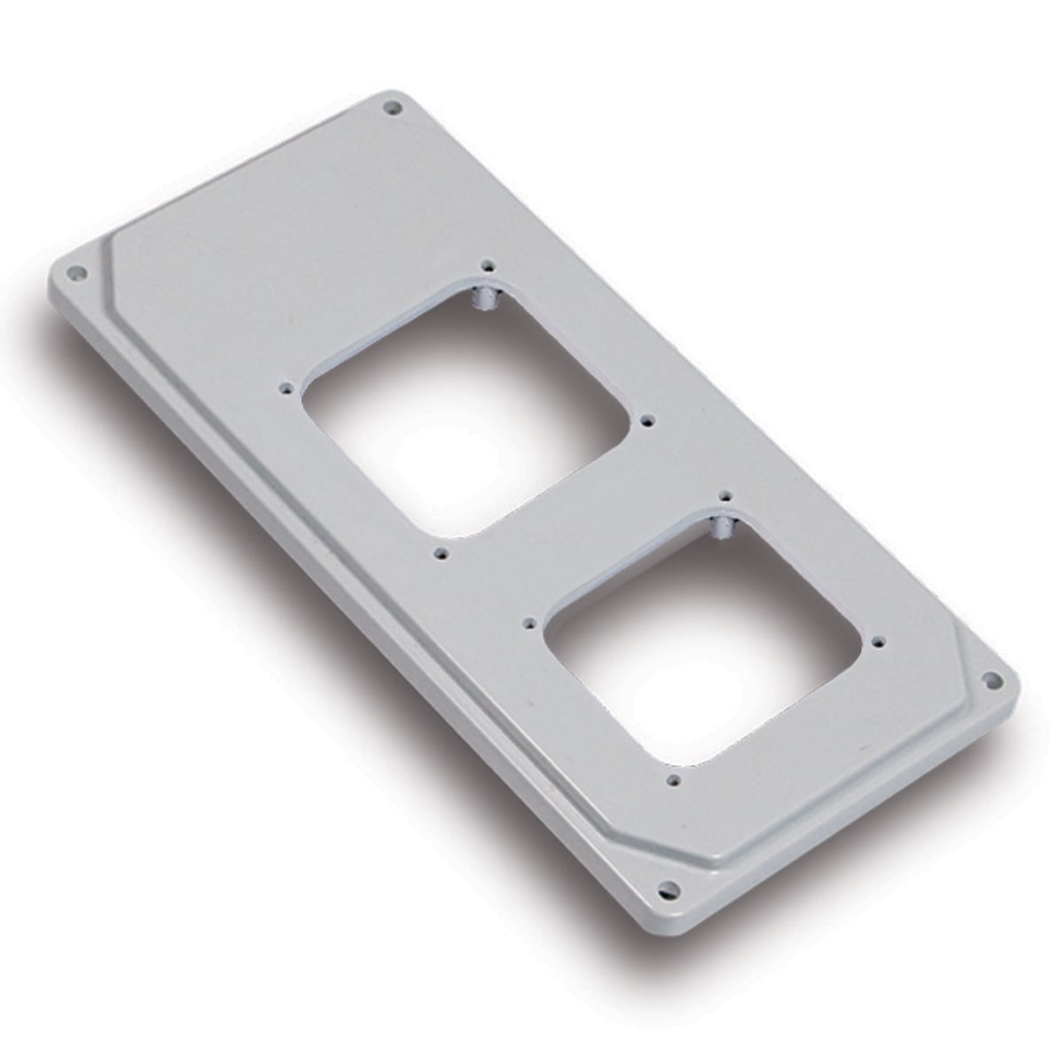 FANTON - Flangia forata 90x180mm con 8 viti IP44, colore grigio