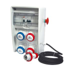 FANTON - Quadro ULISSE 250 ASC IP65 - 4 prese CEE, 2 protezioni, con cavo 4m e emergenza, 9kW