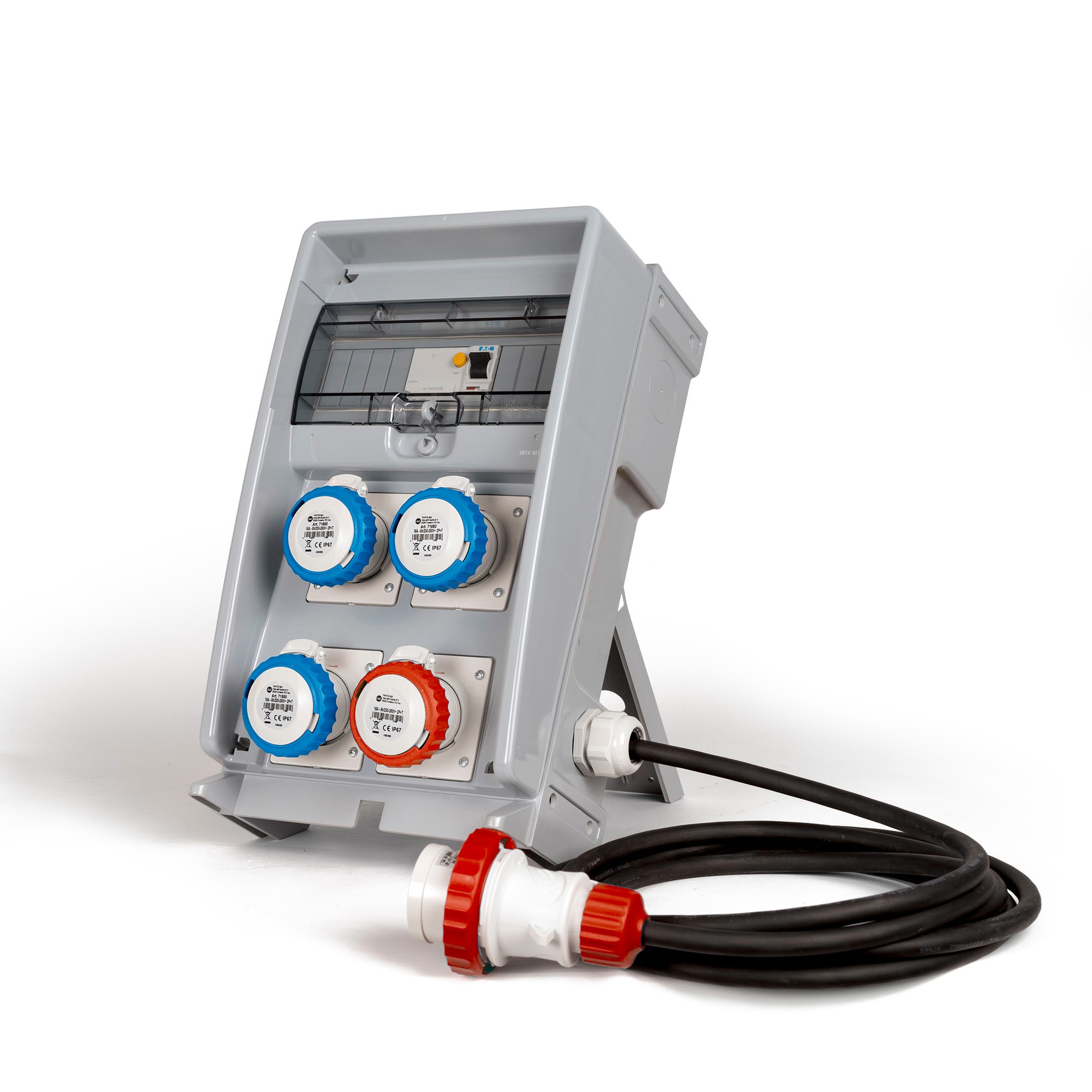 FANTON - Quadro ULISSE PRO 250 ASC IP65 - 4 prese CEE, 2 protezioni, con cavo 4m, 9kW