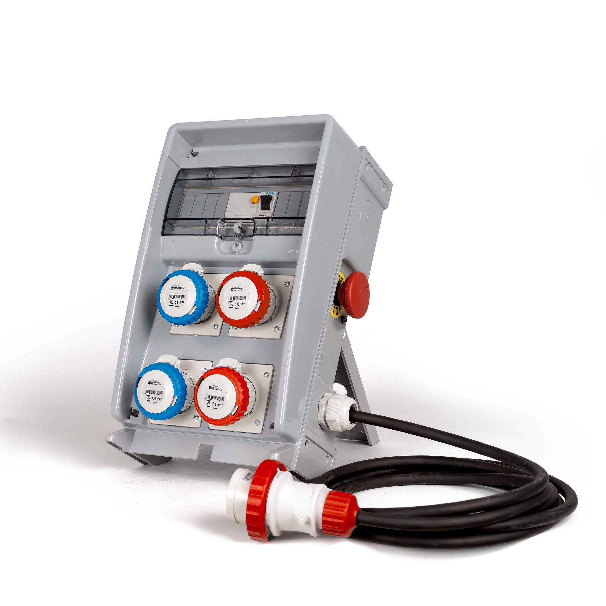FANTON - Quadro ULISSE PRO 250 ASC IP65 - 4 prese CEE, 2 protezioni, con cavo 4m e emergenza, 9kW