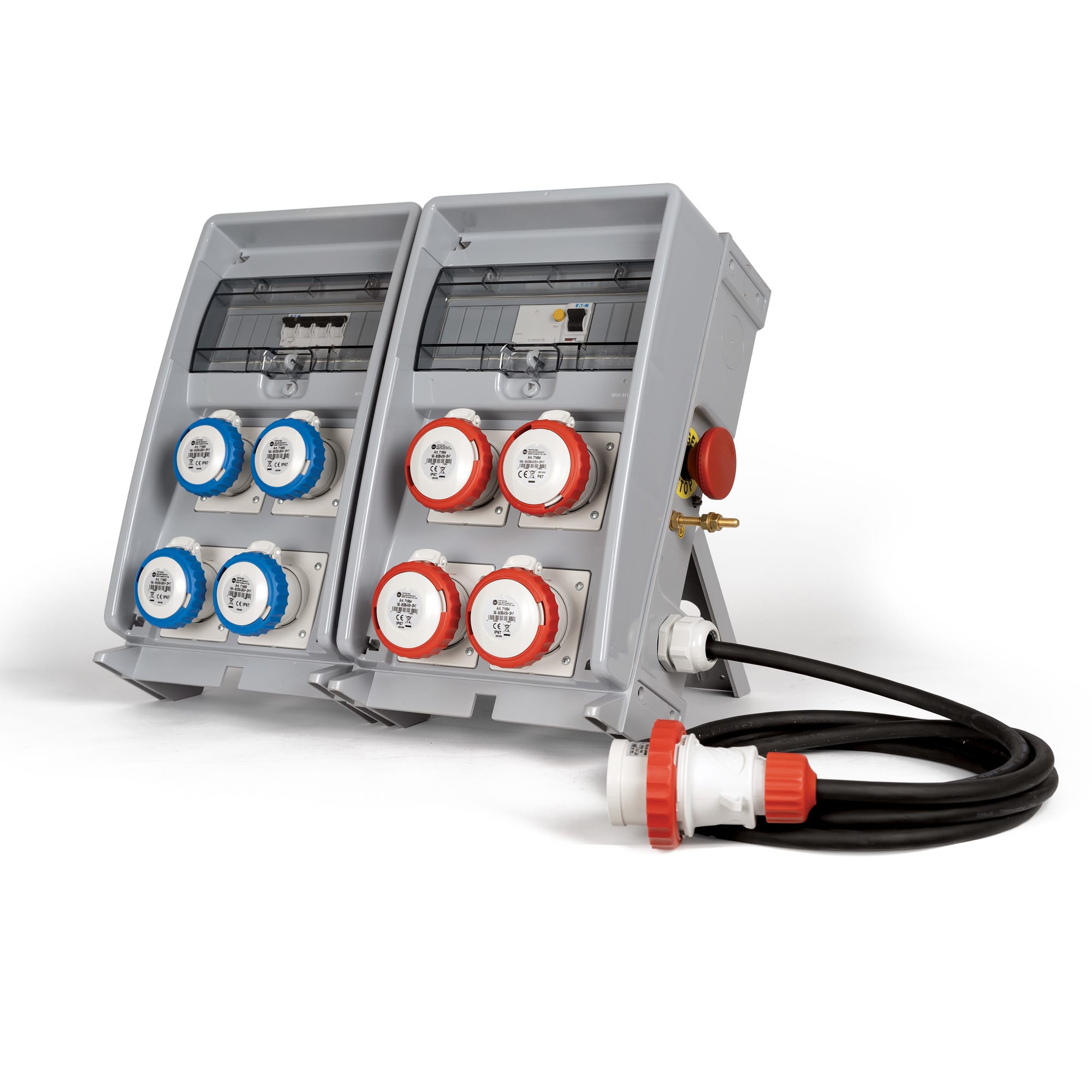 FANTON - Quadro ULISSE PRO 500 ASC IP65 - 8 prese CEE, 2 protezioni, con cavo 2m e emergenza, 9kW