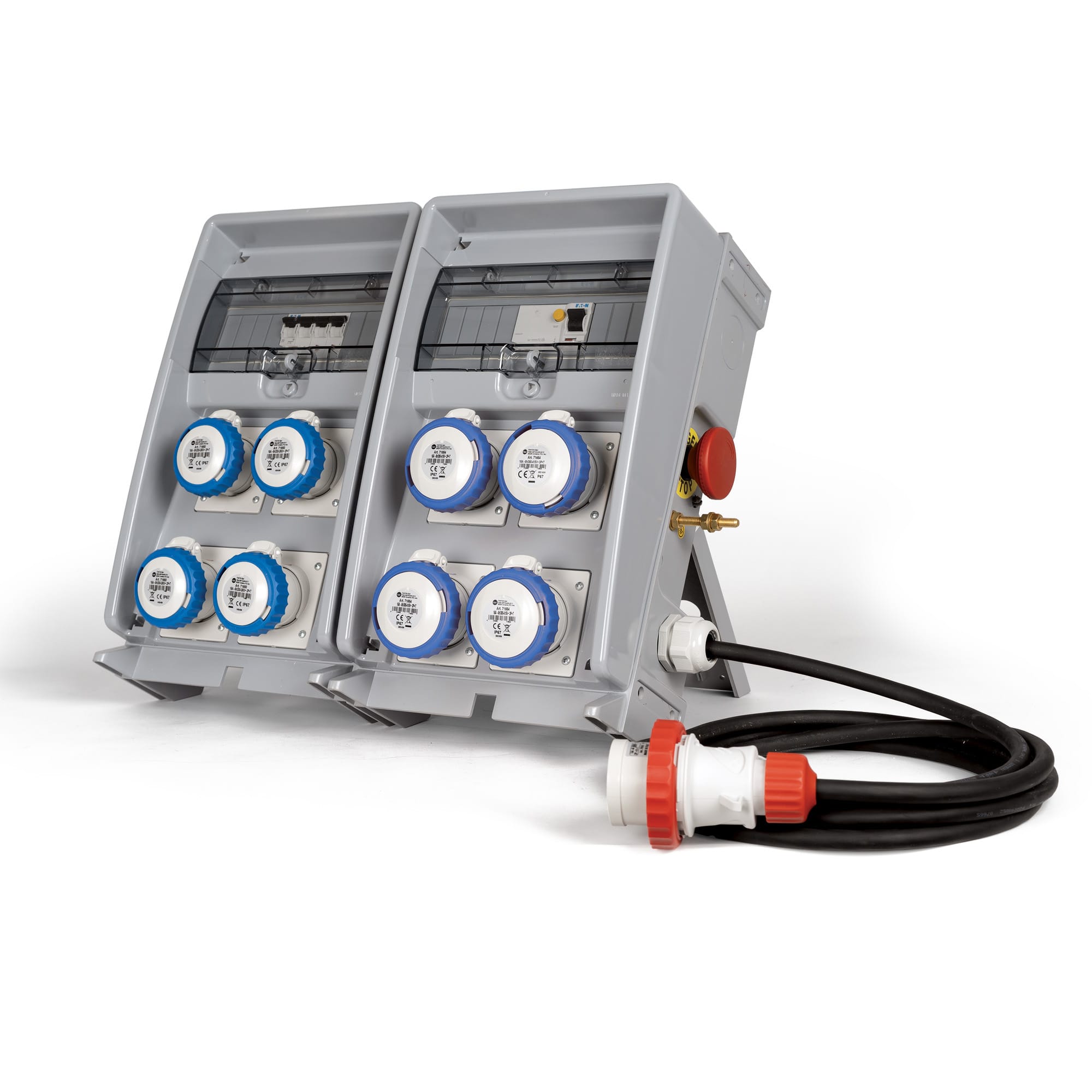 FANTON - Quadro ULISSE PRO 500 ASC IP65 - 8 prese CEE, 4 protezioni, con morsettiera e emergenza, 6kW