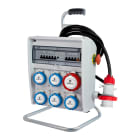 FANTON - Quadro ULISSE 350 ASC IP65 - 6 prese CEE, 4 protezioni, con cavo e emergenza e supporto, 18kW