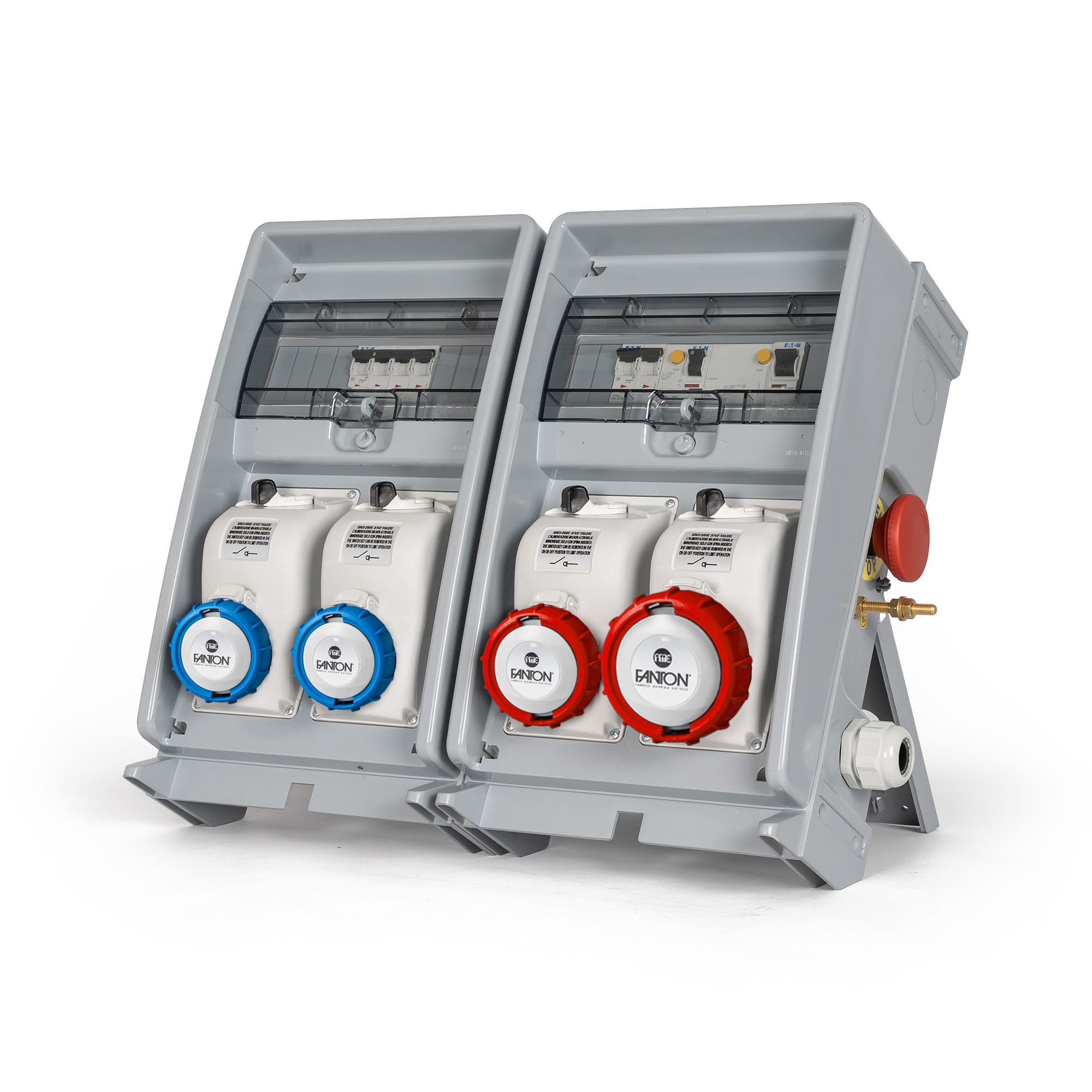 FANTON - Quadro ULISSE PRO 500 ASC IP65 - 4 prese CEE, 5 protezioni, con morsettiera e emergenza, 18kW