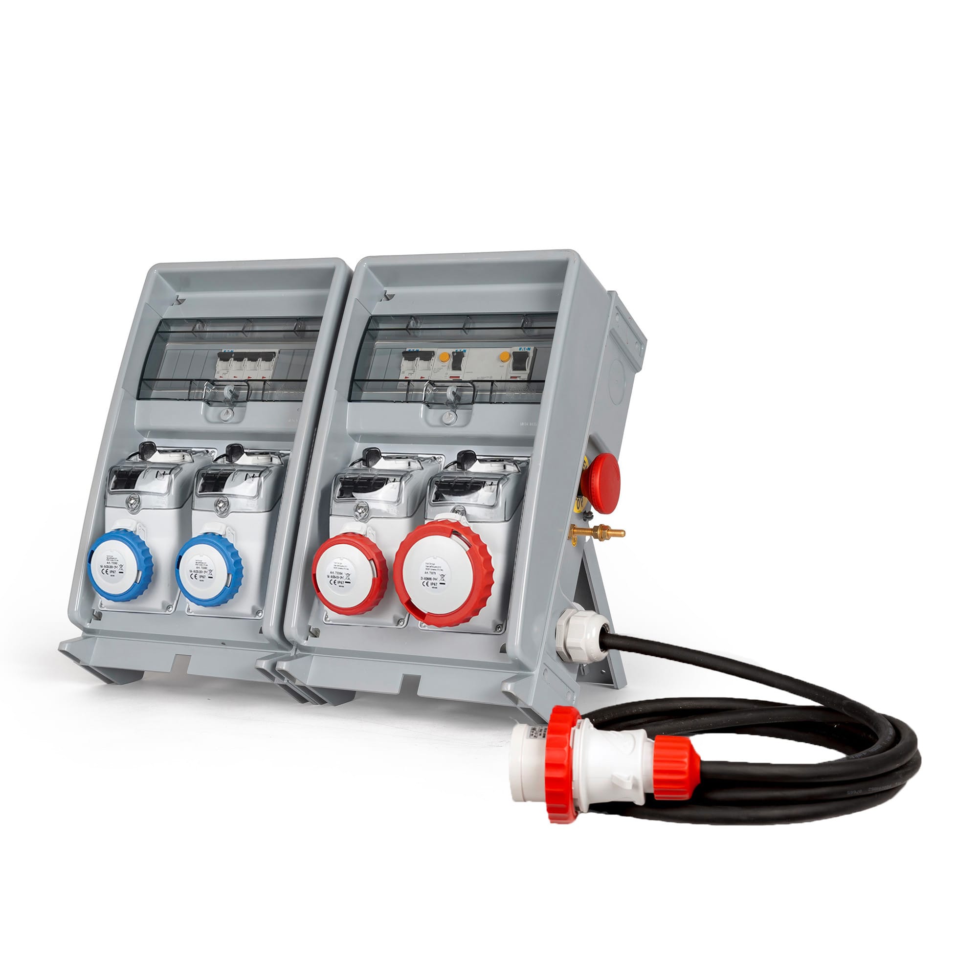 FANTON - Quadro ULISSE 500 ASC IP65 - 4 prese CEE, 2 protezioni, con cavo e emergenza, 18kW