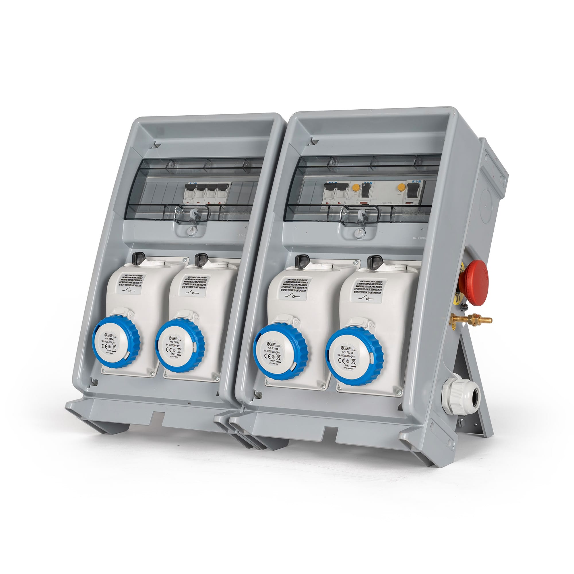 FANTON - Quadro ULISSE 500 ASC IP65 - 4 prese CEE, 6 protezioni, con cavo e emergenza, 6kW