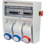 FANTON - Quadro ULISSE 350 ASC IP65 - 3 prese CEE, 5 protezioni, con morsettiera, 18kW