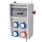 FANTON - Quadro ULISSE 350 ASC IP65 - 4 prese CEE, 3 protezioni, con morsettiera e staffe, 18kW