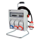 FANTON - Quadro ULISSE 350 ASC IP65 - 3 prese CEE, 4 protezioni, con cavo, emergenza e supporto, 18kW 74386