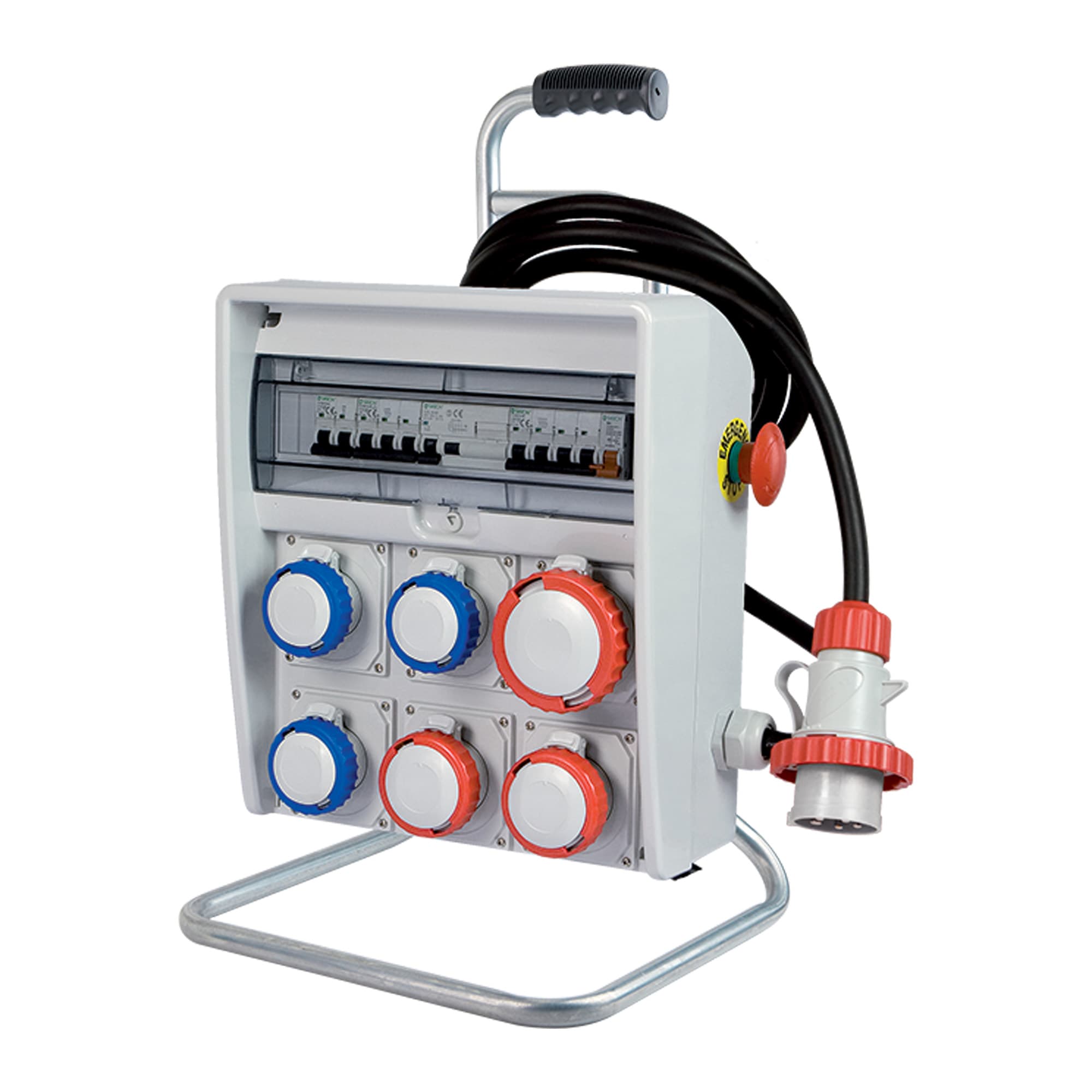 FANTON - Quadro ULISSE 350 ASC IP65 - 6 prese CEE, 4 protezioni, con cavo e supporto, 18kW