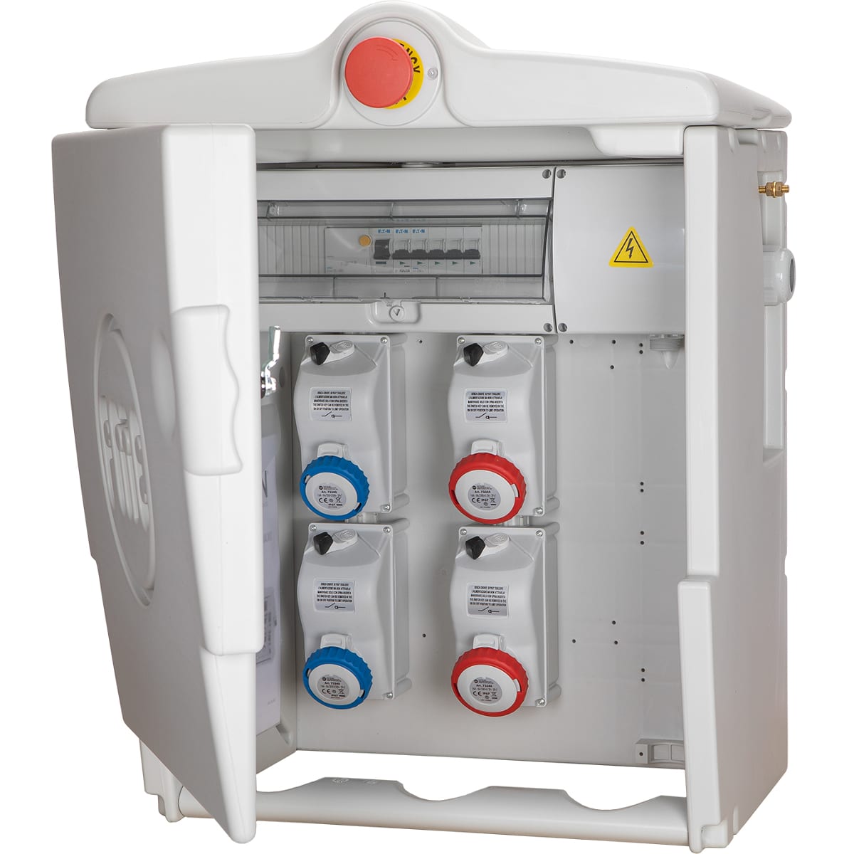 FANTON - Quadro POLIFEMO MIDI ASC IP55 - 4 prese, 2 protezioni, con morsettiera, emergenza, 9kW