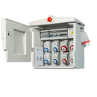 FANTON - Quadro POLIFEMO MAXI ASC IP55 - 8 prese, 6 protezioni, con spina 63A da parete, emergenza, 35kW